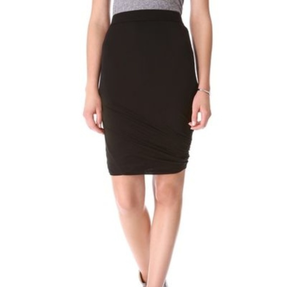 DKNY PURE Asymmetrical Drape Front Jersey Skirt